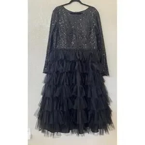 venus long sleeve black dress Chaser Thermal Waffle Mini Dress